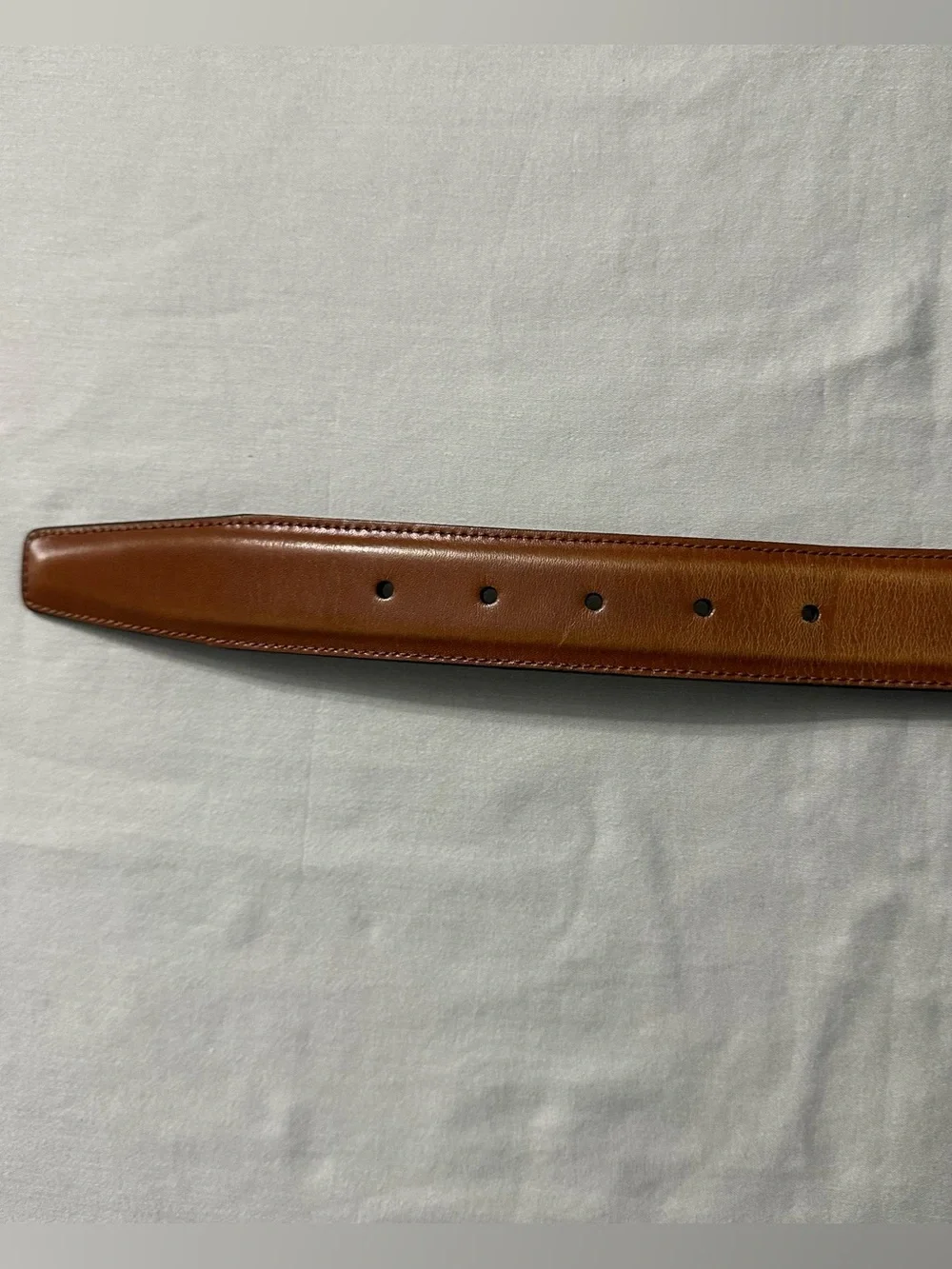 Joseph Abboud Mens Brown Leather Belt Sz 42 105 Silver Buckle Dress Casual Italy